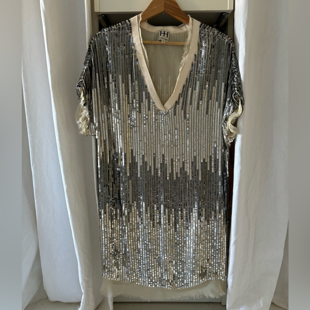 Haute Hippie dress sequins on silk